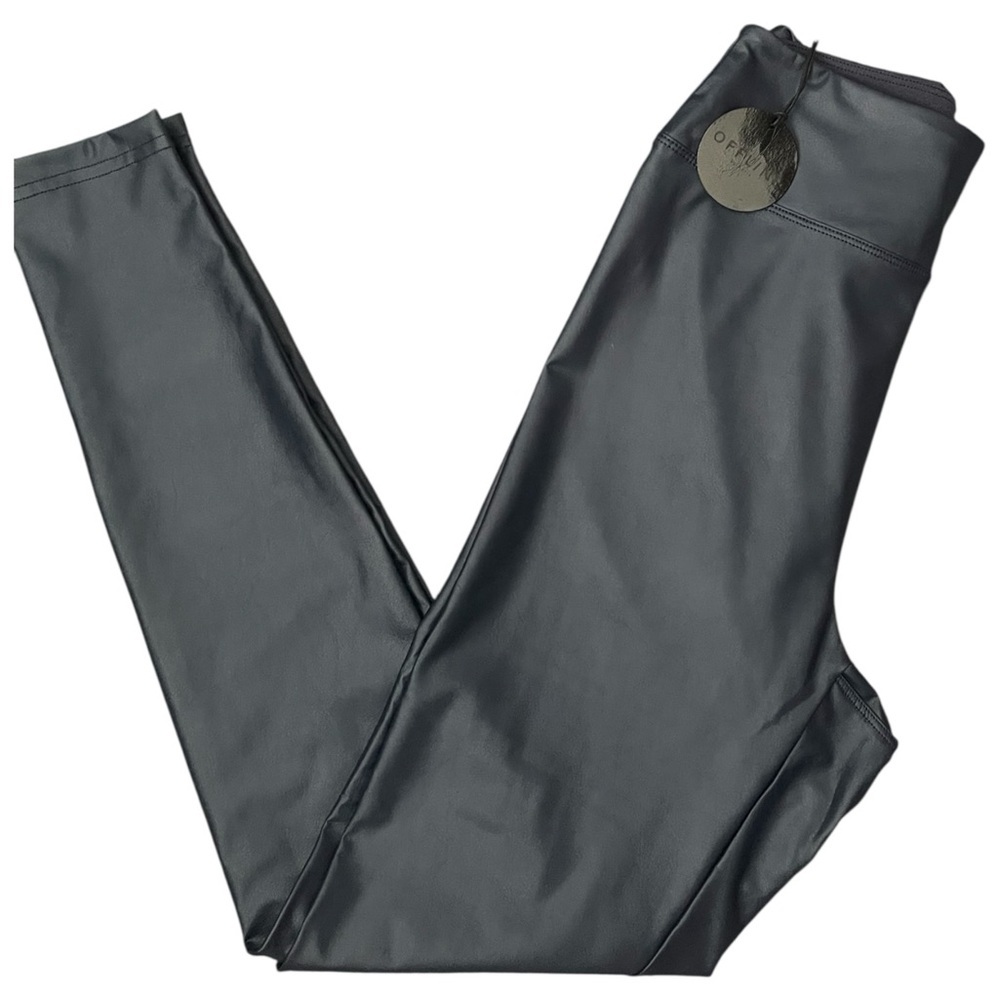 Offline By Aerie Women Real Luxe Hi-Rise Faux Leather Leggings S/Short